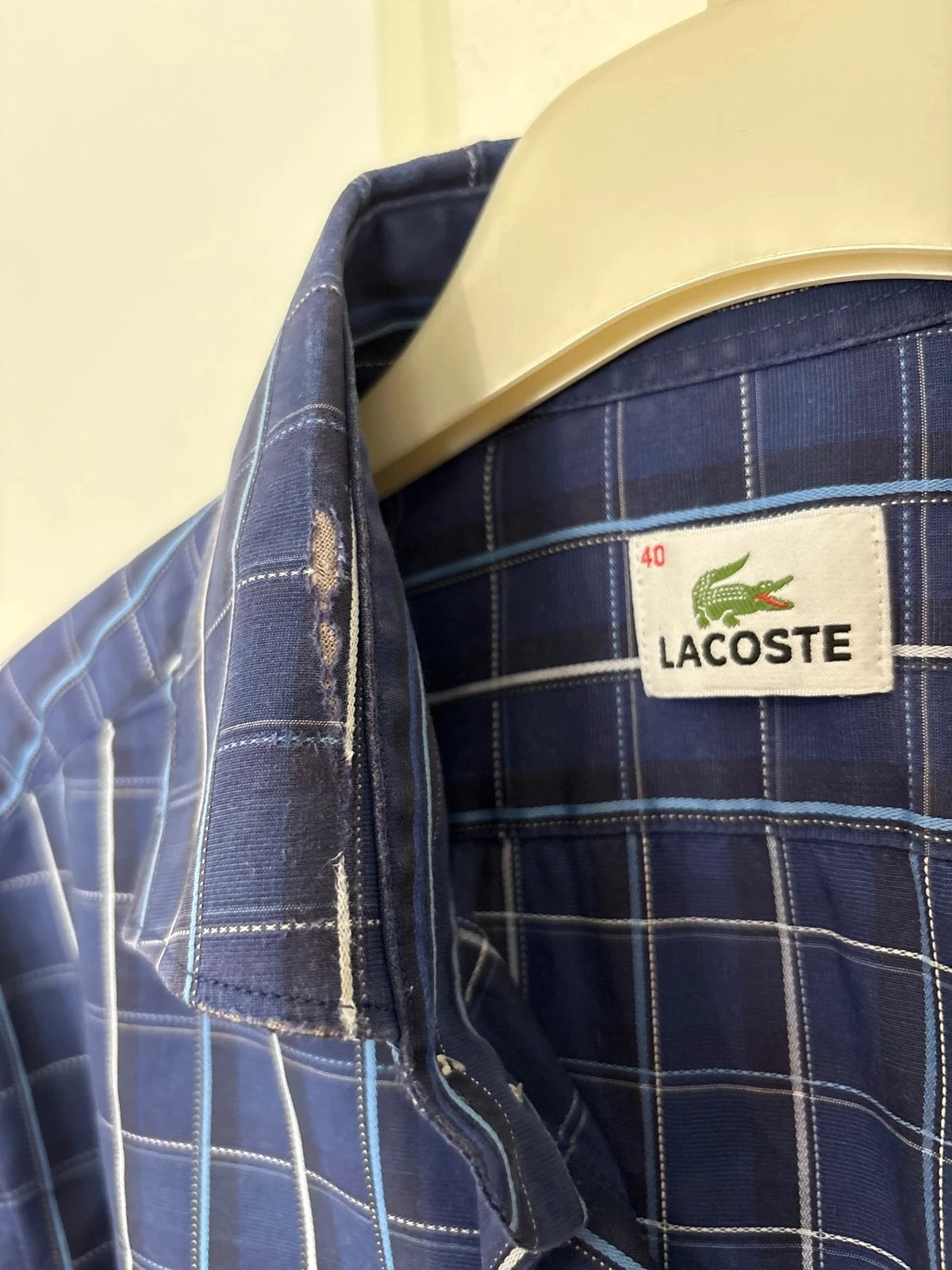 Camisa a cuadros azul Lacoste talla XL – photo 6